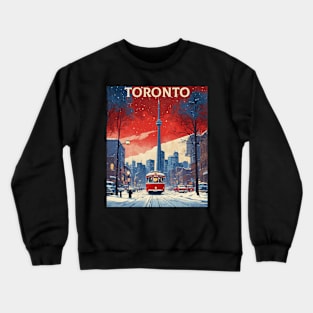 Toronto Canada Starry Night Vintage Poster Tourism Crewneck Sweatshirt